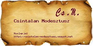 Csintalan Modesztusz névjegykártya